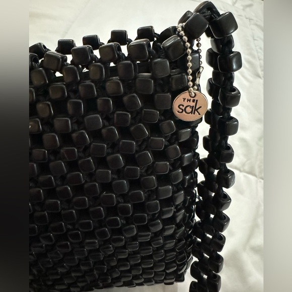 THE SAK Collection Small Beaded Fun Purse Bag Travel Summer EUC Unique Mini Blk - Picture 4 of 12